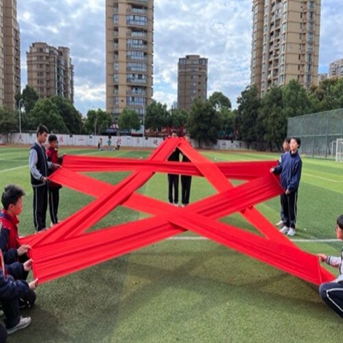 六一彩带舞蹈绸子加厚七色彩绸缎开幕式运动会开场舞表演道具定制