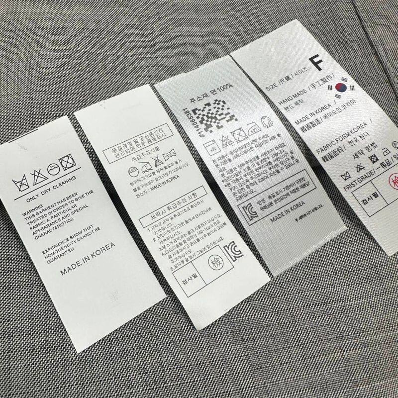 现货通用韩国洗水唛100%棉标签