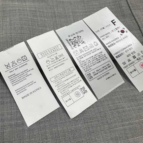 现货通用韩国洗水唛100%棉标签