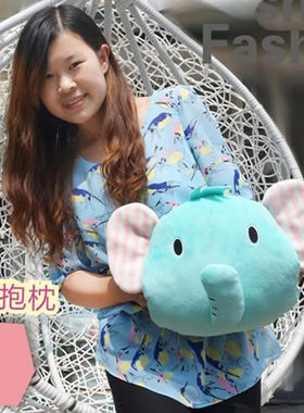 可爱暖手捂伊暖儿蓝色大象