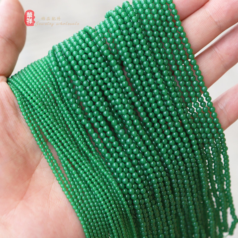 优化加色碧玉圆珠散珠配件