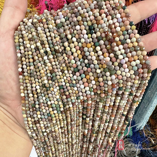 天然切面阿拉善圆珠 2-3-4mm刻面方糖正方散珠子 diy手链项链配件