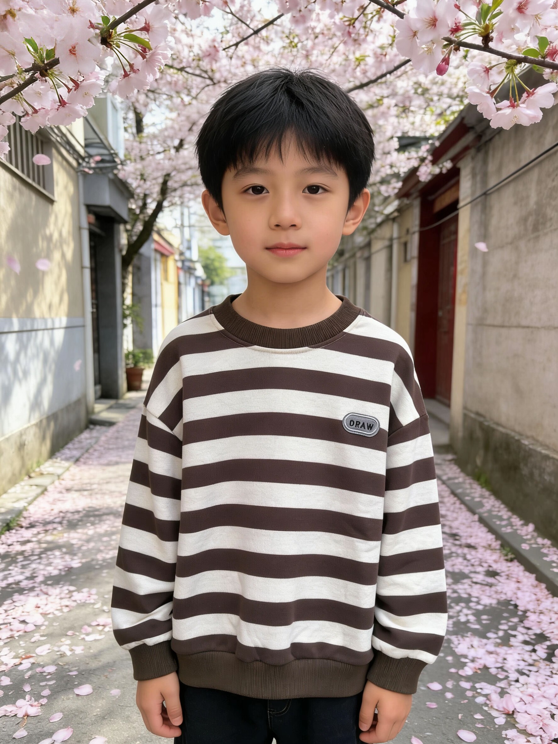 儿童男中童休闲韩版洋气条纹卫衣宝宝儿童春秋春季时髦卫衣条纹
