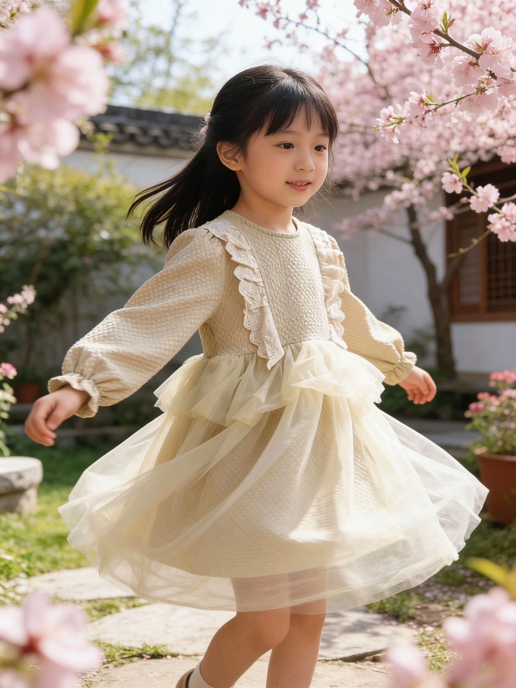 女中小童连衣裙春秋2026新款儿童洋气时髦宝宝公主裙礼服裙