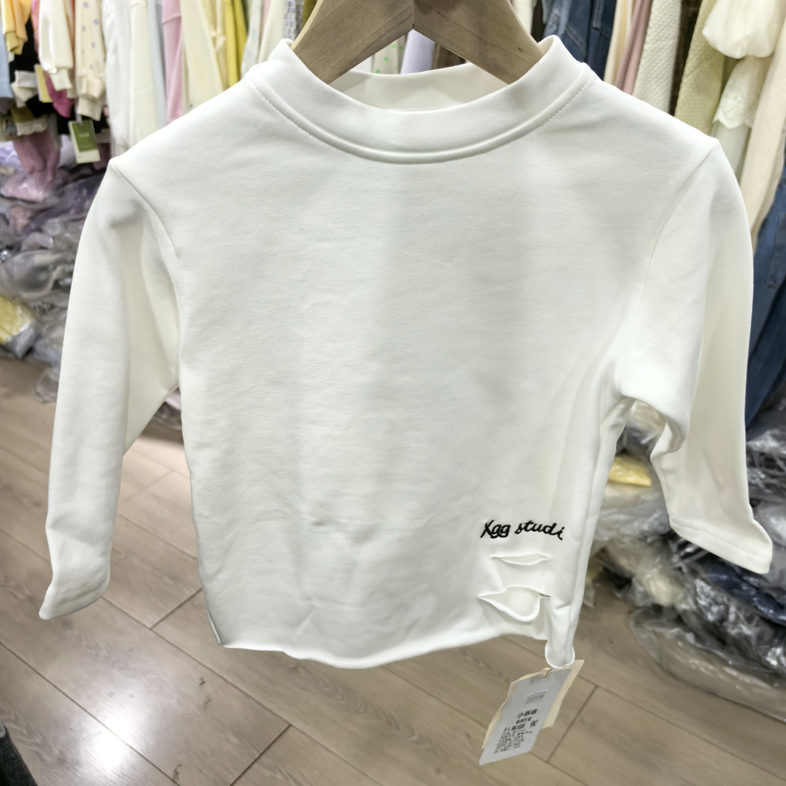 男童白色打底衫2025新款秋东装女童小童长袖T恤儿童休闲宝宝百搭