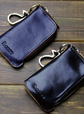 断色清货69元 R·cose复古真皮钥匙包头层软牛皮锁匙收纳器大容量