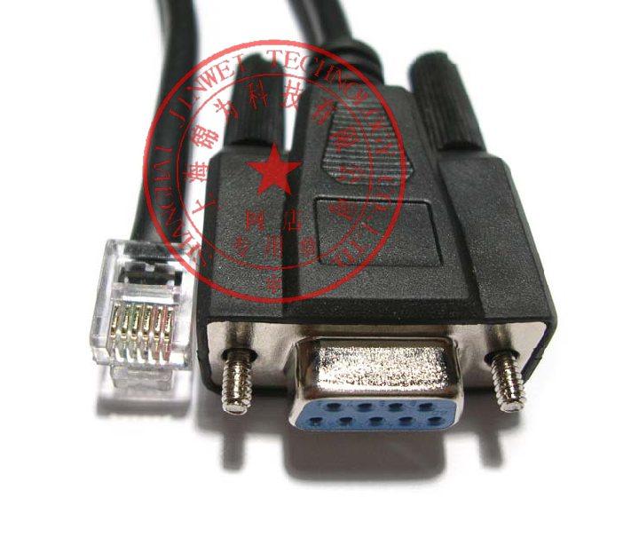 定做爱德华ZAS2 EST2 EST3火灾消防主机RS232连接线 RJ11转DB9线