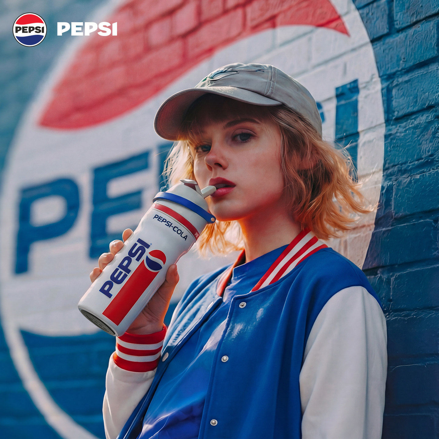 PEPSI百事可乐保温杯潮酷大容量316L不锈钢车载杯便携运动吸管杯