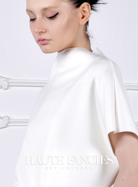 基础款 HAUTE FANCIES后构想 | 白色圆领短袖针织T恤上衣25秋季
