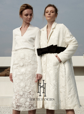 基础款 HAUTE FANCIES后构想|白色高弹v领修身显瘦针织T恤打底衫