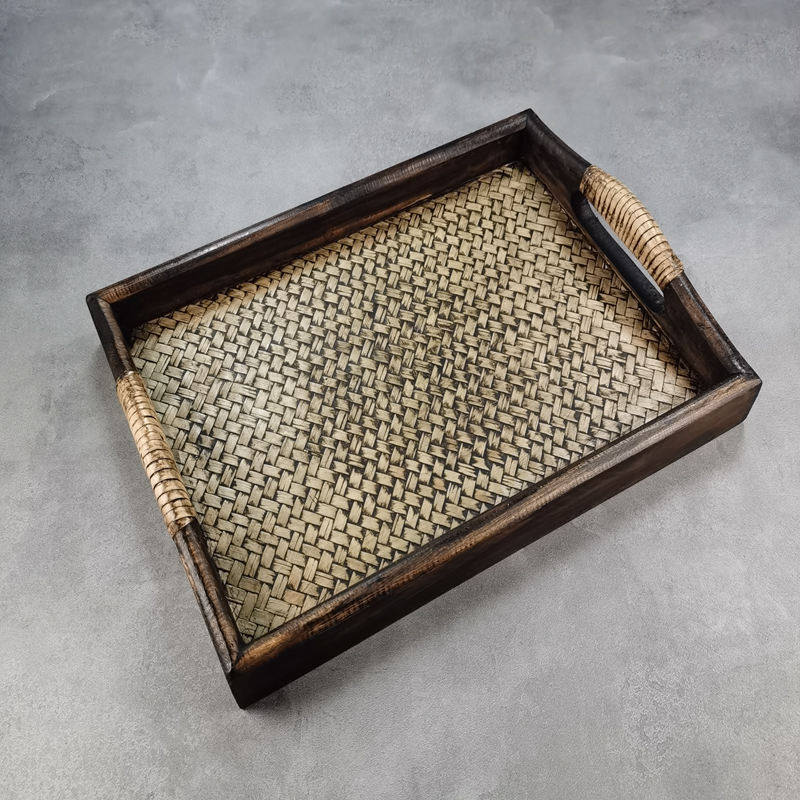 泰国木质藤编茶盘餐盘果盘酒店长方形水杯茶杯复古茶具美容院托盘,家居饰品,果盘/果篓,淘宝优惠券,粉丝福利购,淘宝优惠卷