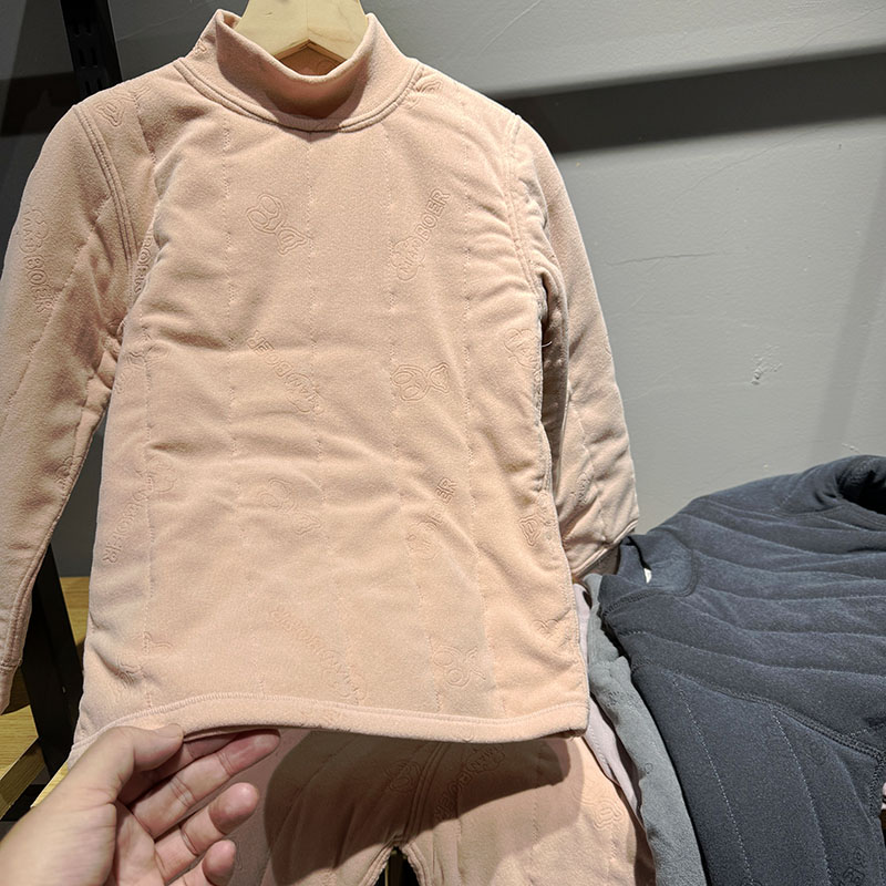 儿童保暖内衣套装加人加厚男女童秋冬夹棉德绒棉衣棉裤校服神器