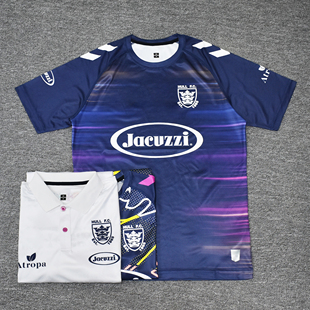 砍袖 赫尔城球衣足球训练服跑步运动上衣速干短袖 半袖