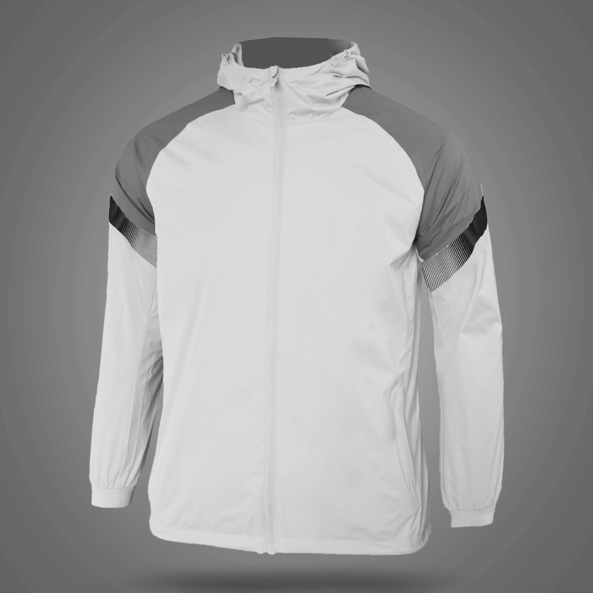 남자 축구 팀 통기성 윈드 브레이커 후드 재킷 긴팔 비옷