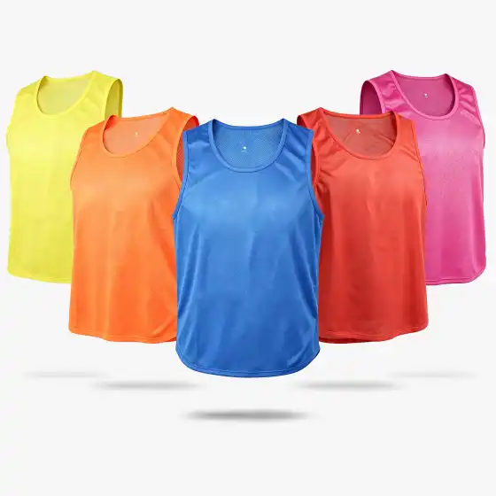 Men's Summer Football Team Vests, Adult and Children's Training Competition Shirts, Quick-Drying Sports Sleeveless Team Shirts