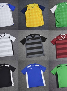 macron男士夏季足球运动透气球衣上衣短袖半袖