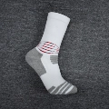 White and Red Label Mid-Calf Socks