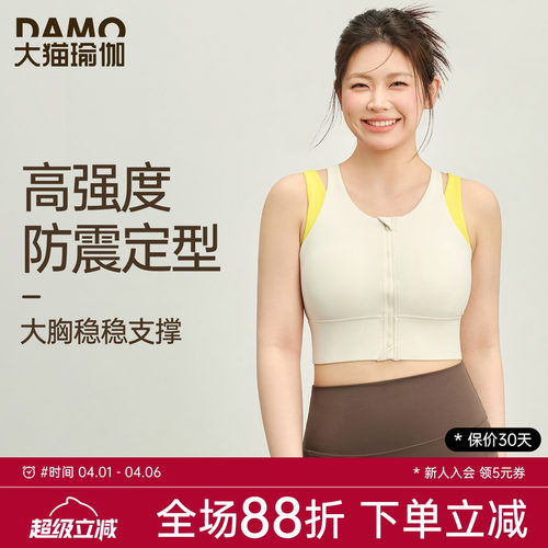 胖mm大码运动内衣女高强度防震瑜伽背心时尚撞色外穿跑步健身文胸