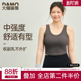 胖mm大码 运动内衣女中强度收副乳螺纹外穿瑜伽背心跑步文胸健身服