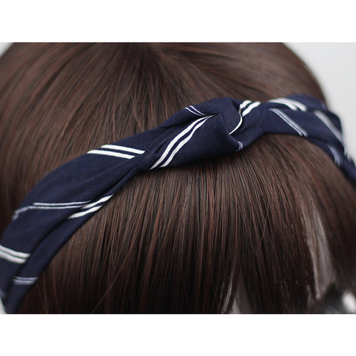 条纹弹力打结日常戴复古洗脸发饰