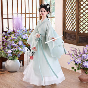 女童汉服2025新款超仙春秋战国袍原创魏晋古风儿童古装唐装演出服