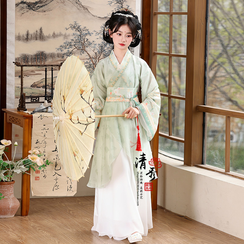 女童宋制汉服春2026新款儿童古装战国袍超仙唐装国风魏晋风演出服