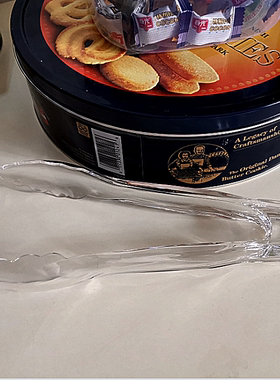 加厚PC食品夹塑料夹子 面包夹 蛋糕选购夹 透明白色橙色麻辣烫夹