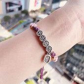 100号纯银足银999做旧貔貅福袋财神通孔珠子平安喜乐逢考必过