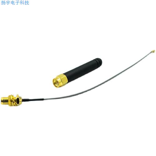 胶棒天线+SMA转IPEX连接线 适用于SIM800L GPRS TCP IP模块