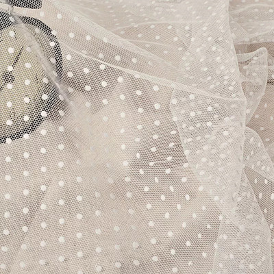 缘顺面料布料波点植绒童装红色