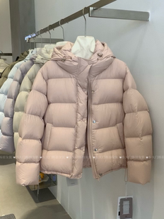 韩国东大门2026冬季新款90白鸭绒羽绒服女连帽短款泡芙面包服外套