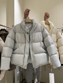 羽绒服女短款 95绒 韩国东大门2025新款 立领白鸭绒面包服加厚外套