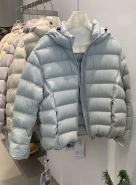 韩国东大门连帽加厚排骨羽绒服女2026冬季新款新国标90白鸭绒外套