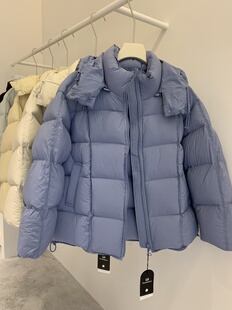 2025新款韩系羽绒服女中长款连帽可拆卸90白鸭绒面包服加厚外套