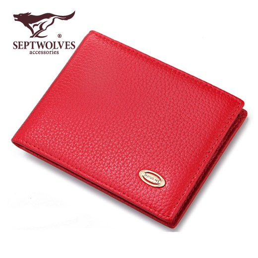 正品七匹狼新款女士红色行车证