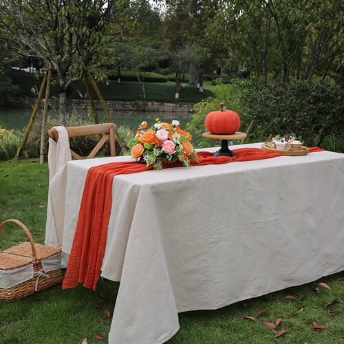 文艺森系桌布麻本色摆摊布麻布