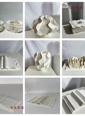 现代简约大理石花器花瓶摆件