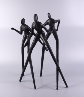 黑色铸铁售楼处博古架金属工艺品