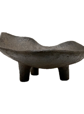 现代简约中式创意树脂托盘摆件民宿古朴风格茶几桌面餐桌软装饰品