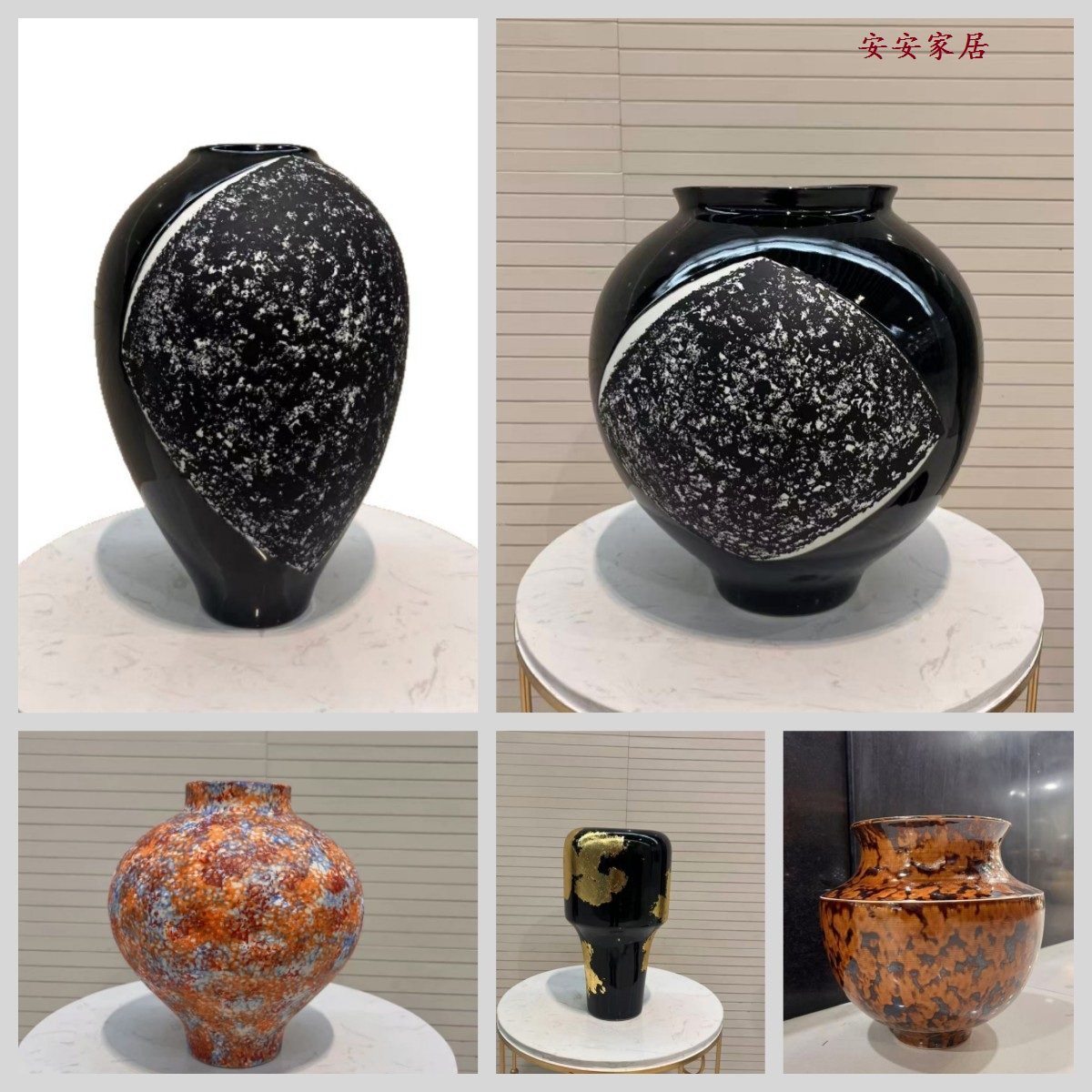 中式陶瓷花瓶花器样板房家居桌面茶几玄关电视柜软装饰品工艺品,家居饰品,桌面摆件,淘宝优惠券,粉丝福利购,淘宝优惠卷