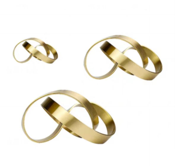 抽象金属摆件铜缠绕装饰品样板房书架柜书桌前卫高档艺术摆设摆饰