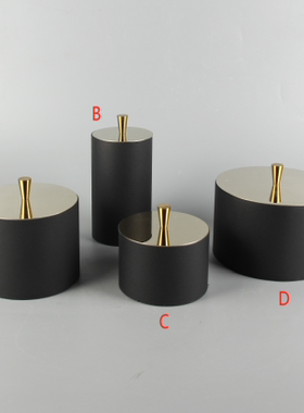 简约现代风黑色梳妆台会所装饰盒