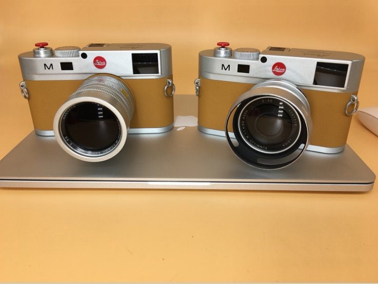 古铜色版复古徕卡相机模型带镜头别墅摆件把玩模型书房展示品摆件