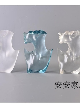 树脂透明艺术风抽象酒柜人物雕塑