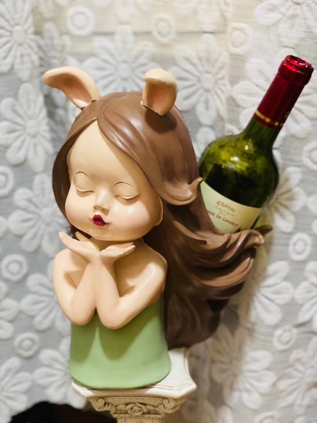 少女红酒架摆件北欧风格创意葡萄酒酒瓶架酒柜装饰品家用客厅陈列,家居饰品,装饰摆件,淘宝优惠券,粉丝福利购,淘宝优惠卷