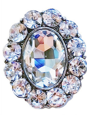 闪亮玻璃水晶椭圆钻扣毛呢外套毛衣开衫镶钻红蓝粉紫绿色大纽扣