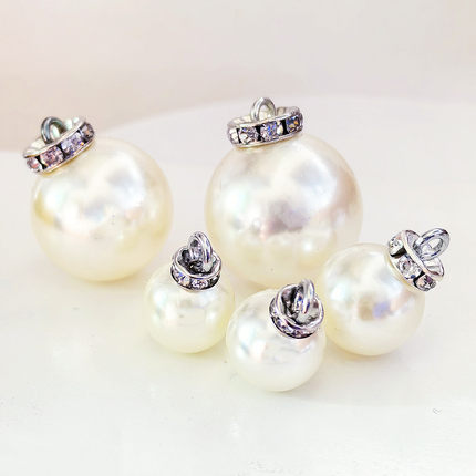 水钻珍珠纽扣衬衣开衫毛衣大衣装饰钻扣球形拉链吊钟包邮