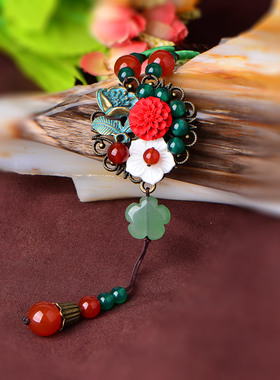 民族风毛衣链长款项链挂件玛瑙吊坠复古文艺饰品连衣裙配饰春夏