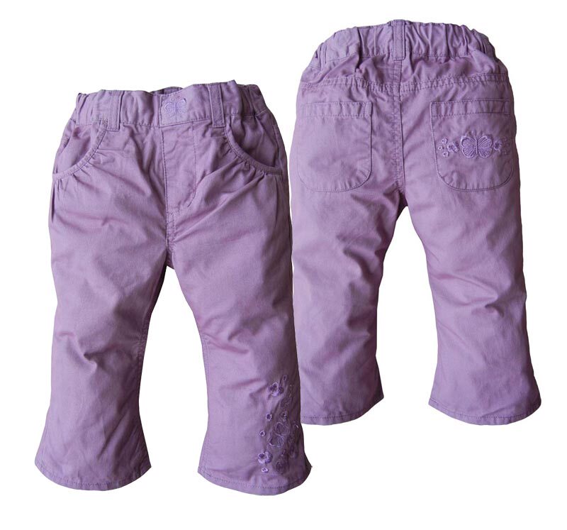 【小童】儿童女童纯棉春秋款绣花单裤休闲裤长裤50-80身高