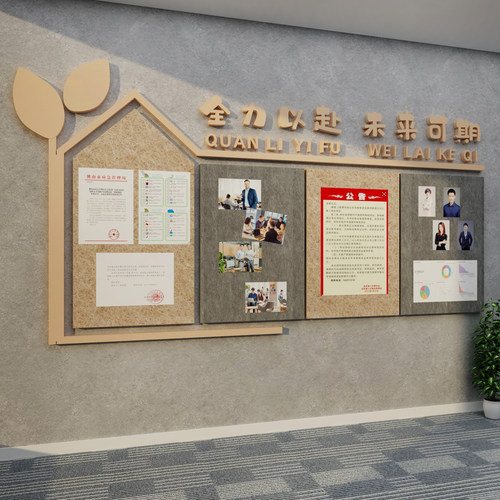 毛毡墙贴员工风采展示墙荣誉公告